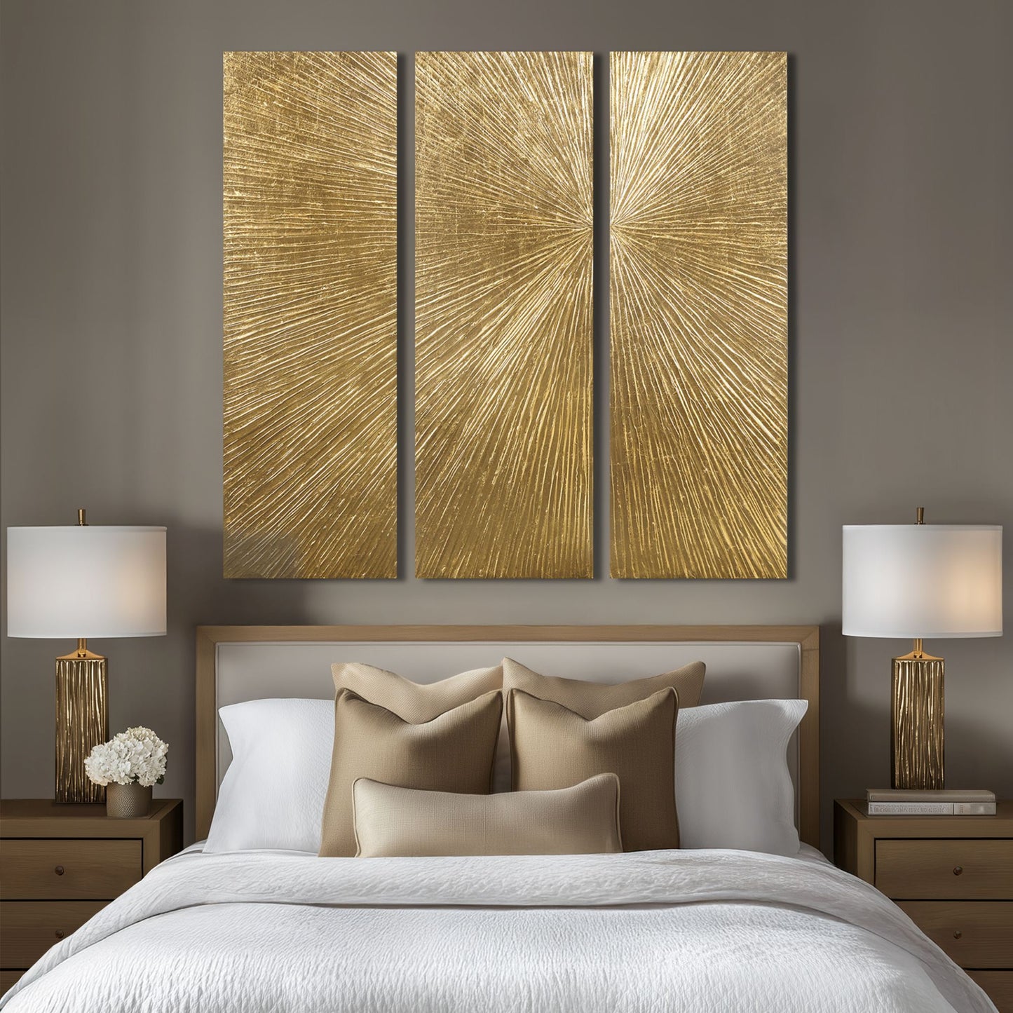 Madison Park Signature Hand Painted Triptych 3-piece Dimensional Resin Wall Art Set