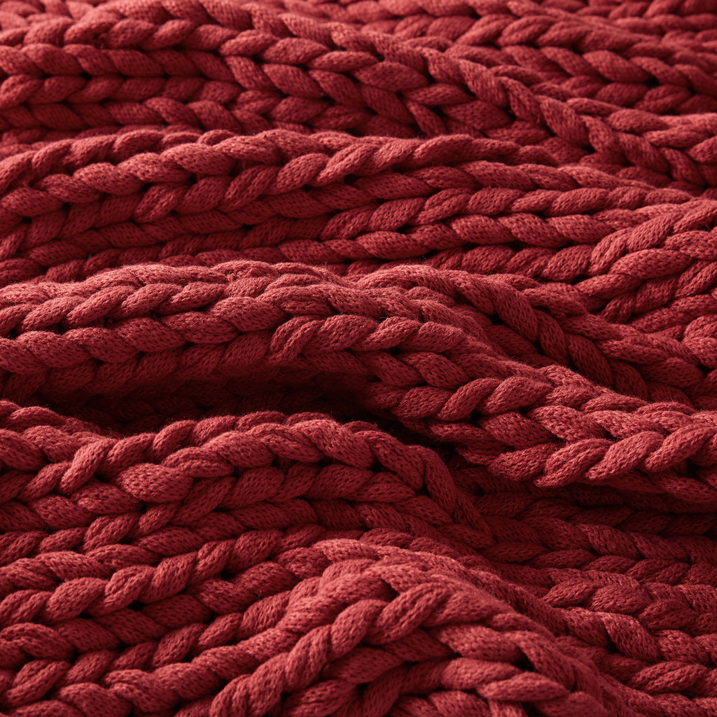 Madison Park Hand Made Chunky Double Knit Throw Blanket