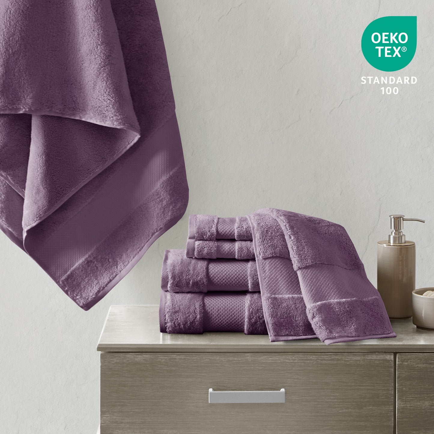 Madison Park Signature Cotton 6 Piece Bath Towel Set
