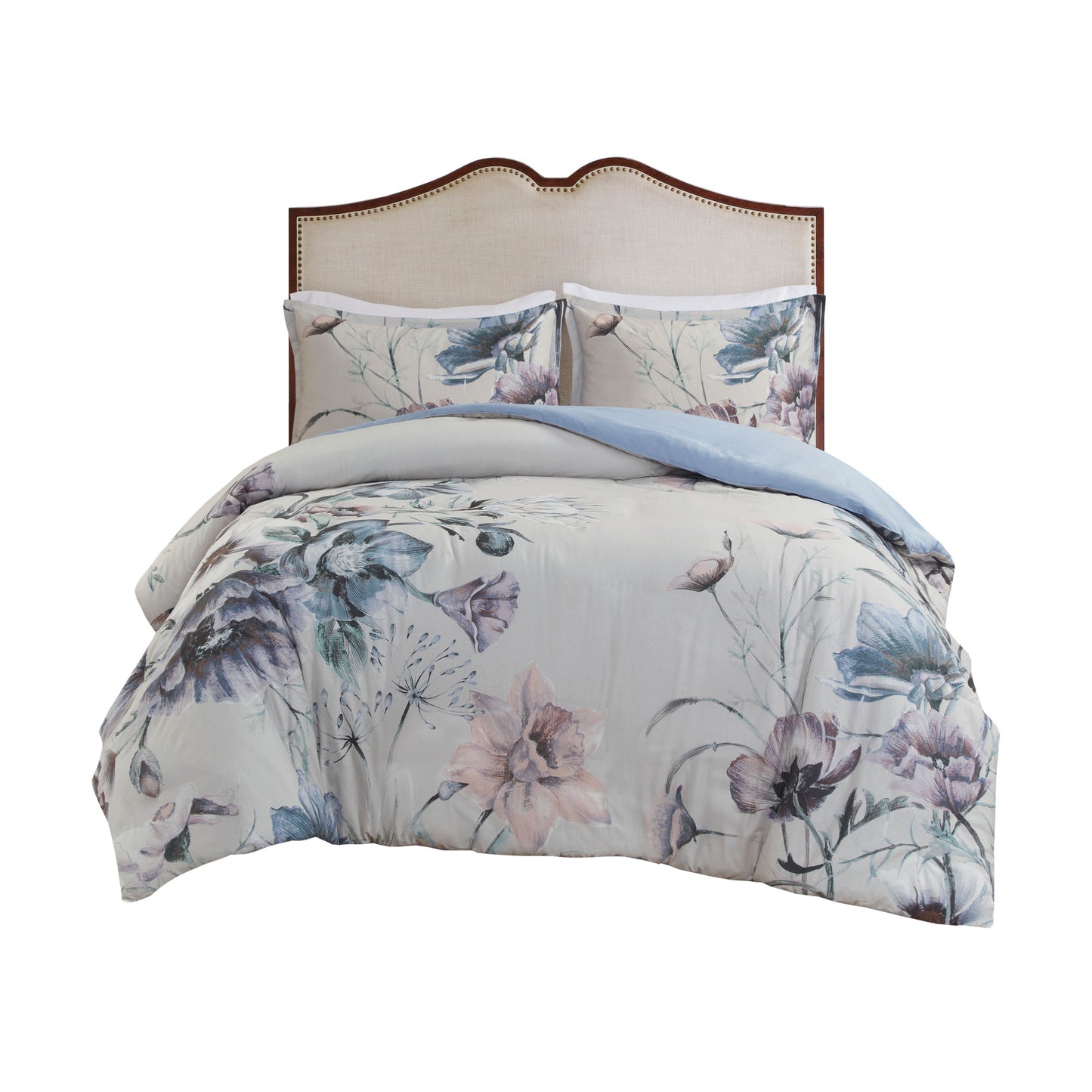 Madison Park 3 Piece Cotton Printed Duvet Cover Set