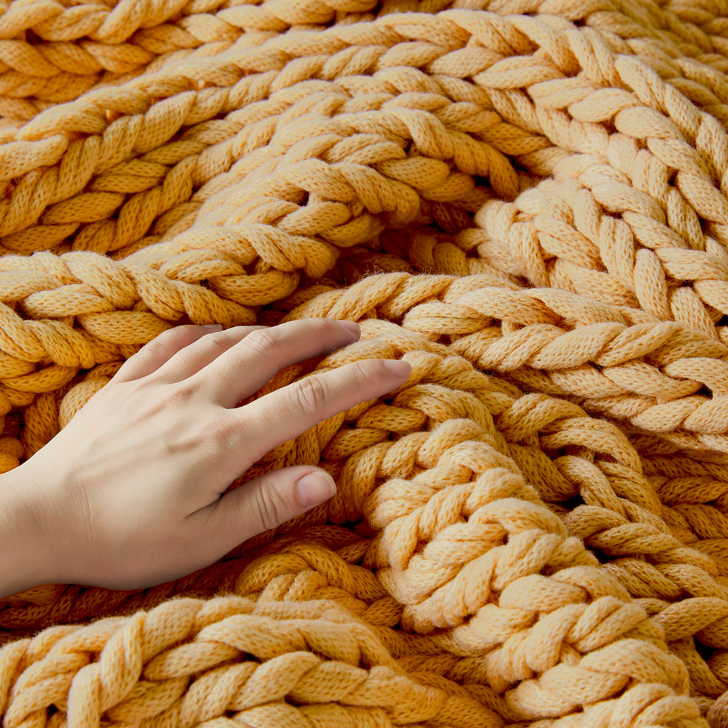 Madison Park Hand Made Chunky Double Knit Throw Blanket