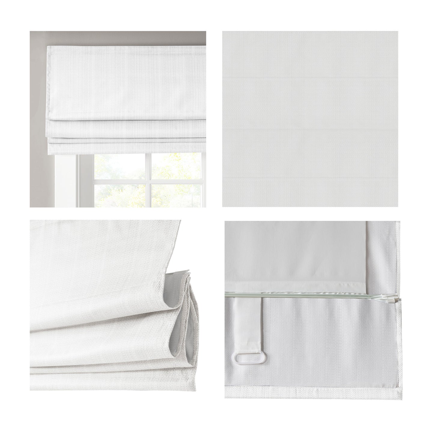 Madison Park Basketweave Room Darkening Cordless Roman Shade