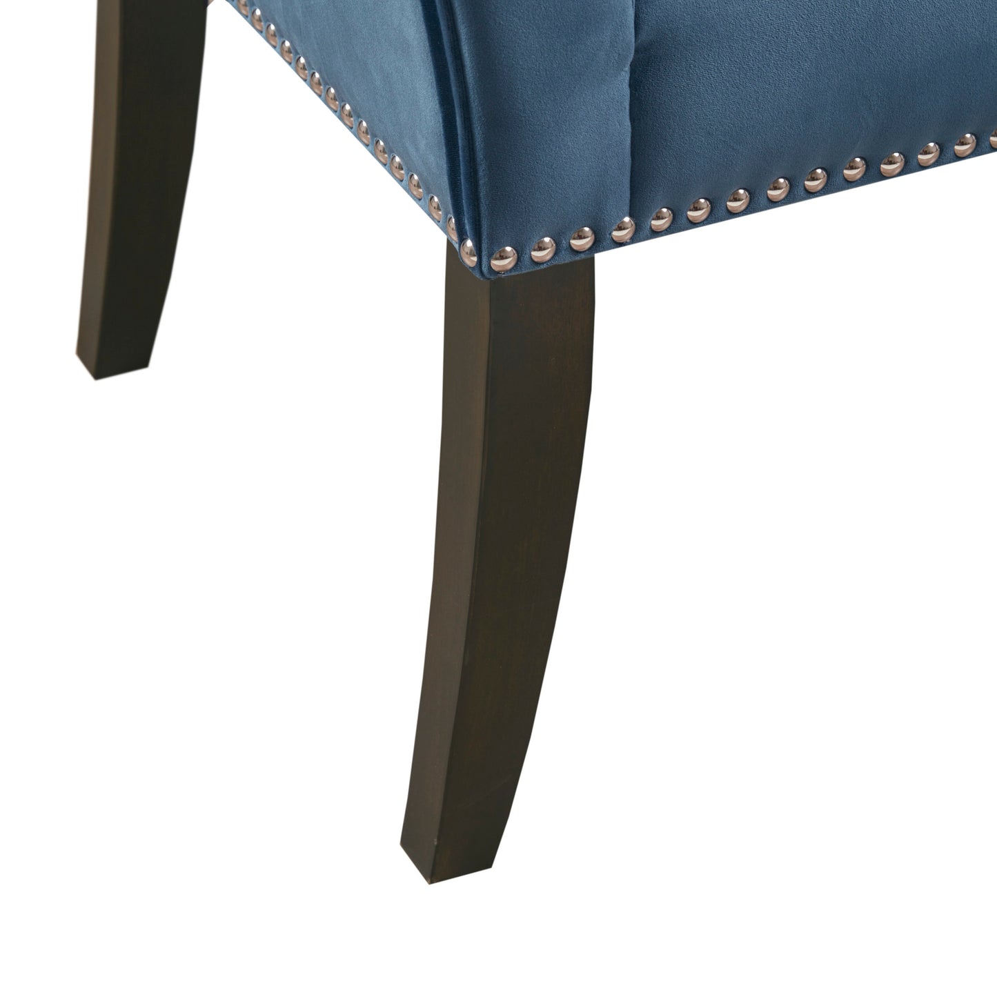 Madison Park Welburn 49.5" Upholstered Bench with Back & Wood Legs