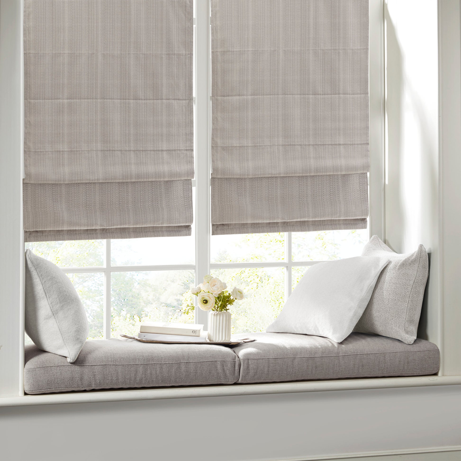 Madison Park Basketweave Room Darkening Cordless Roman Shade