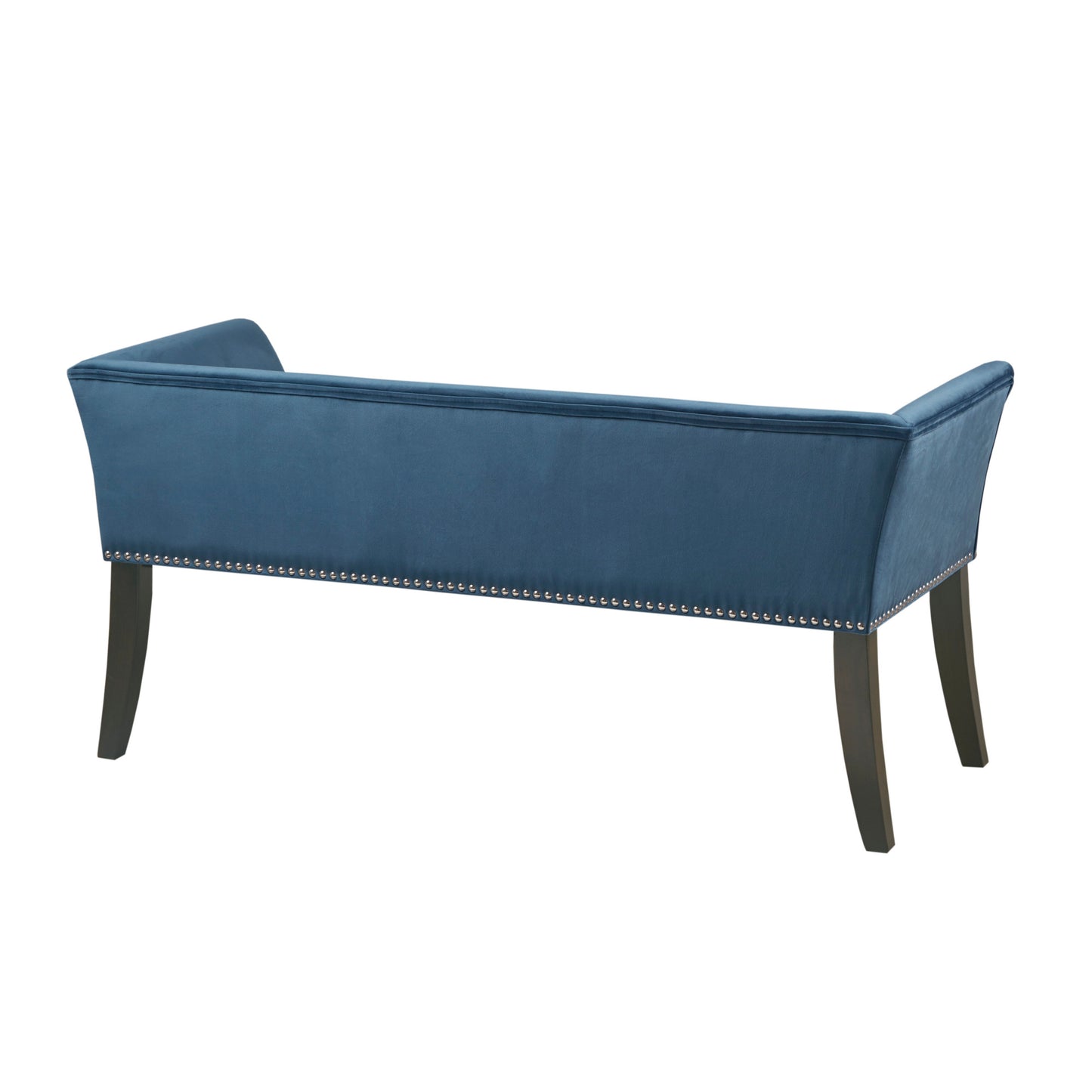Madison Park Welburn 49.5" Upholstered Bench with Back & Wood Legs