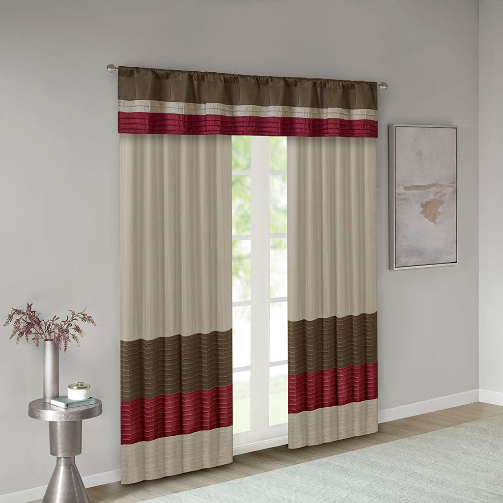 Madison Park Polyoni Pintuck Curtain Panel