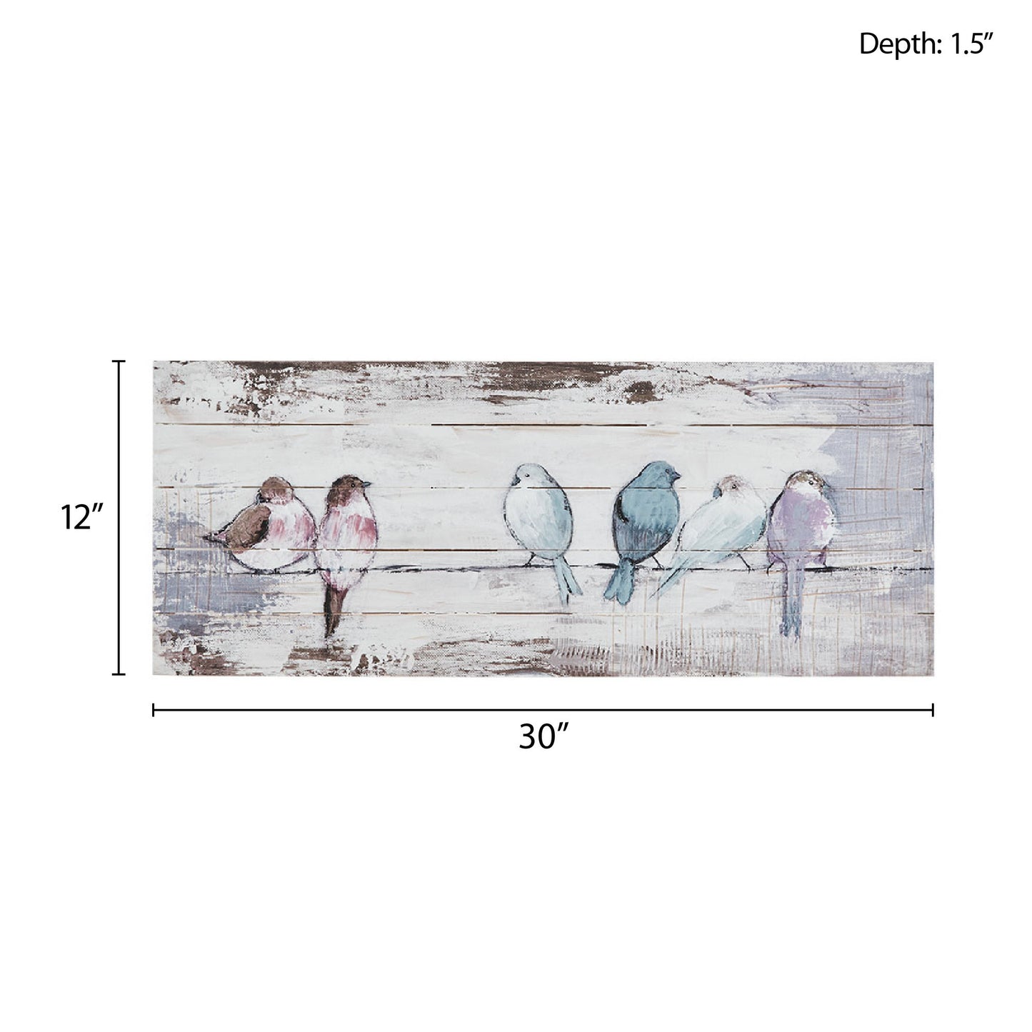 Madison Park Hand Painted Wood Plank Panel Wall Decor