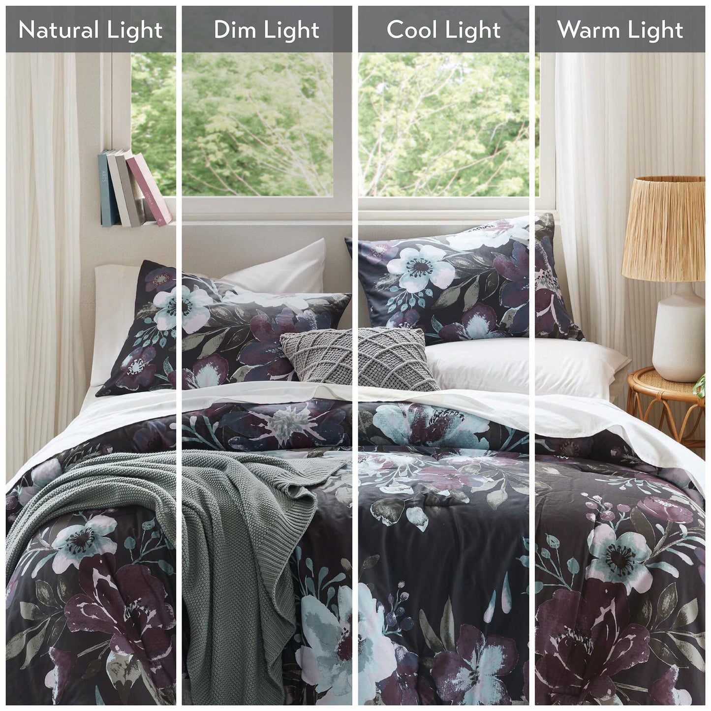 Madison Park 3 Piece Cotton Printed Comforter Set