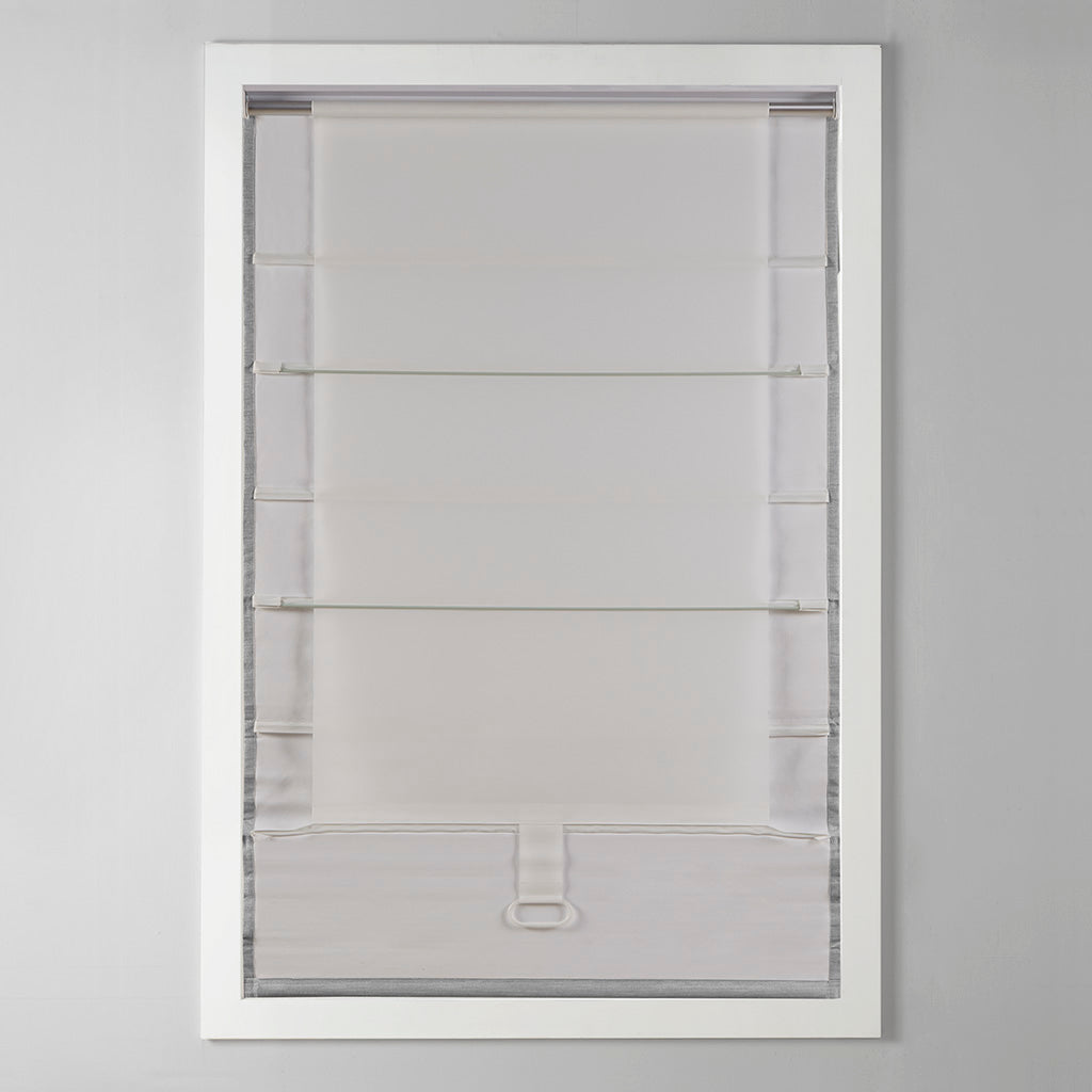 Madison Park Basketweave Room Darkening Cordless Roman Shade