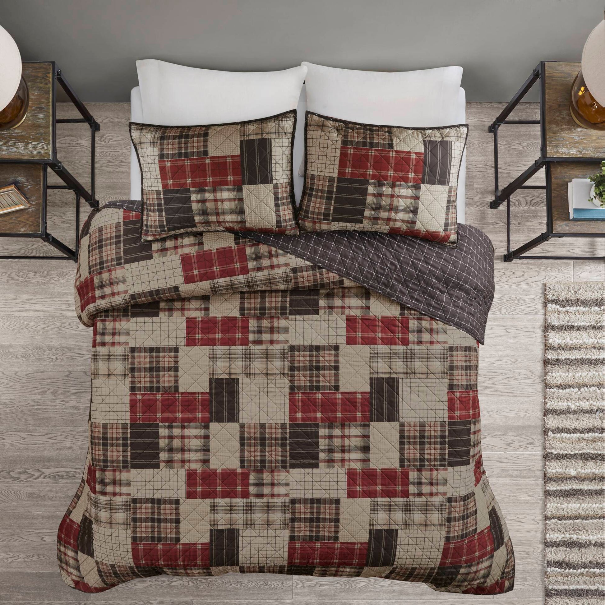 Madison Park 3 Piece Reversible Printed Quilt Set