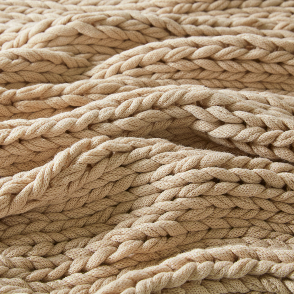 Madison Park Hand Made Chunky Double Knit Throw Blanket