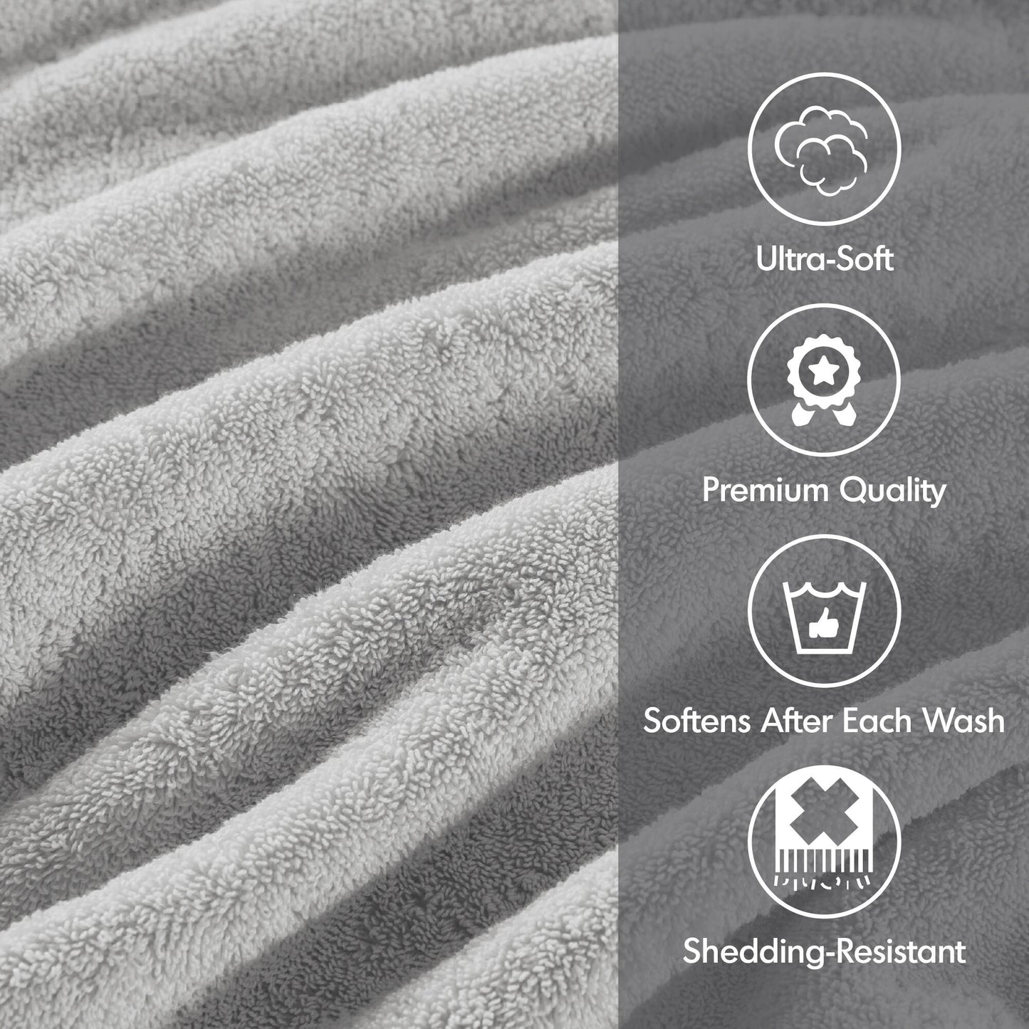 Madison Park Signature 800GSM Ultra-Soft 100% Cotton Absorbent Towel Set
