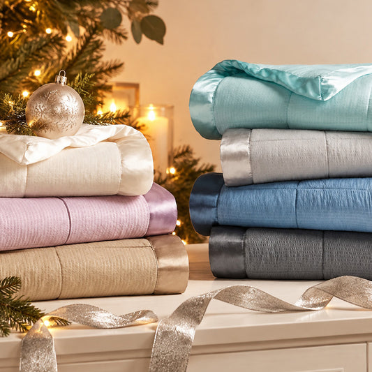 Cambria Oversized Down Alternative Blanket with Satin Trim
