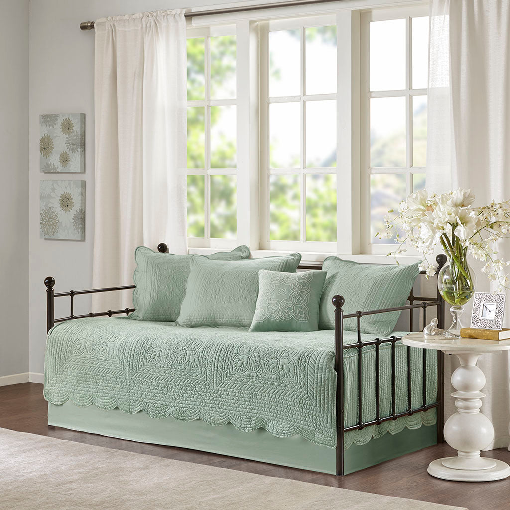 Madison Park 6 Piece Reversible Scalloped Edge Daybed Cover Set