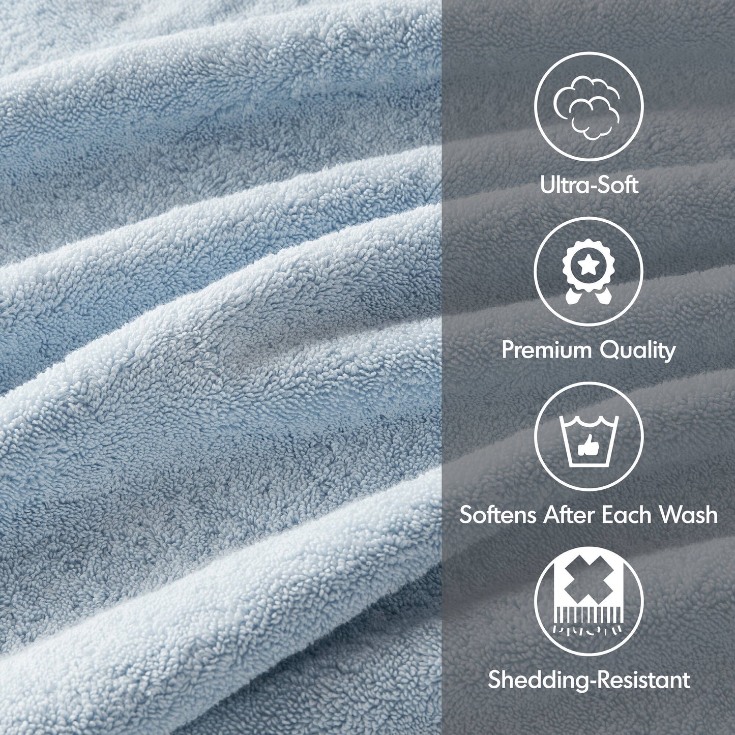 Madison Park Signature 800GSM Ultra-Soft 100% Cotton Absorbent Towel Set