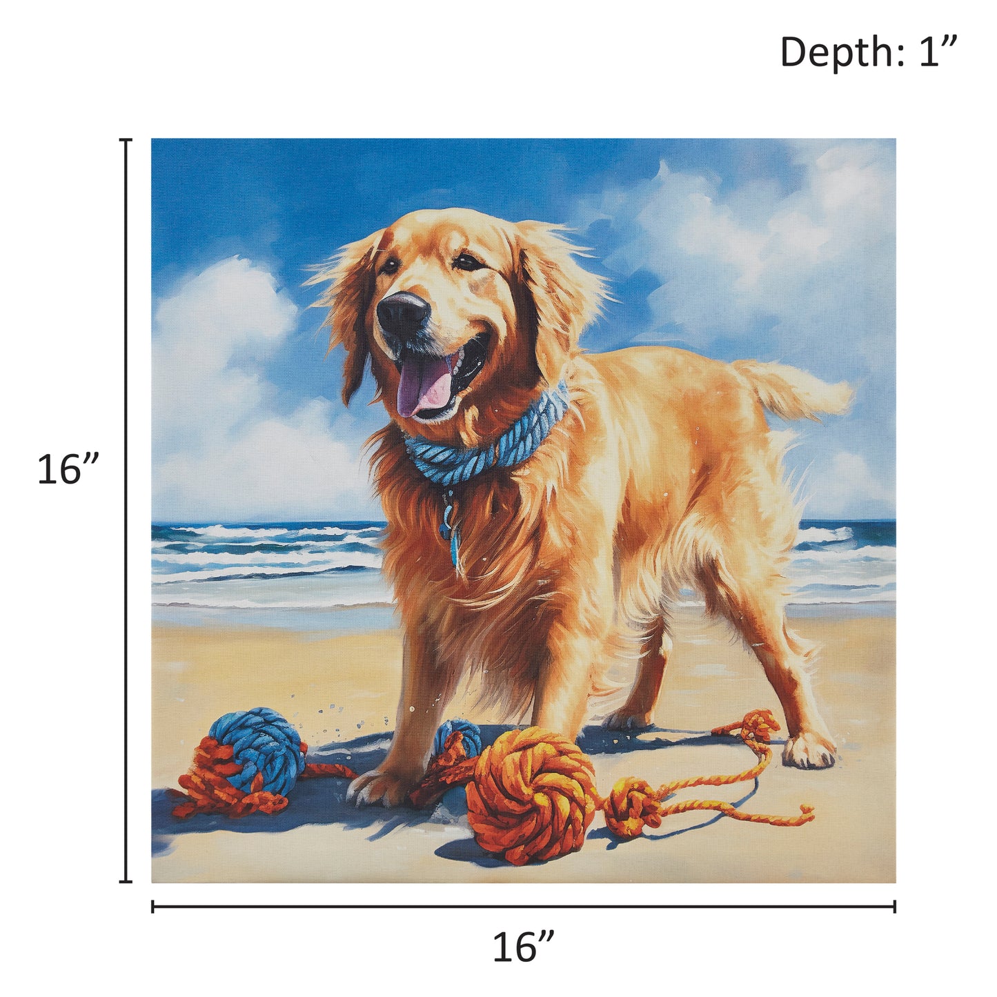 Madison Park Golden Retriever Canvas Wall Art