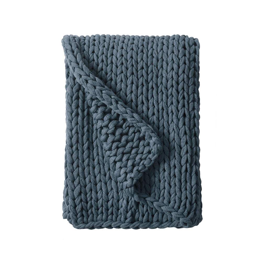 Madison Park Hand Made Chunky Double Knit Throw Blanket