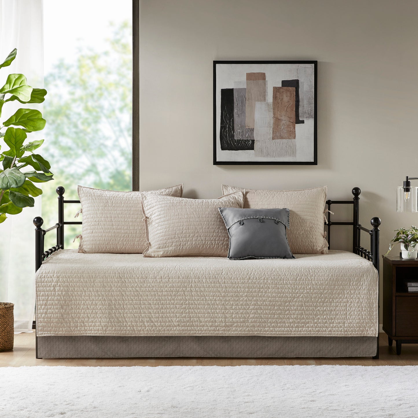 Madison Park 6 Piece Reversible Plaid Daybed Cover Set