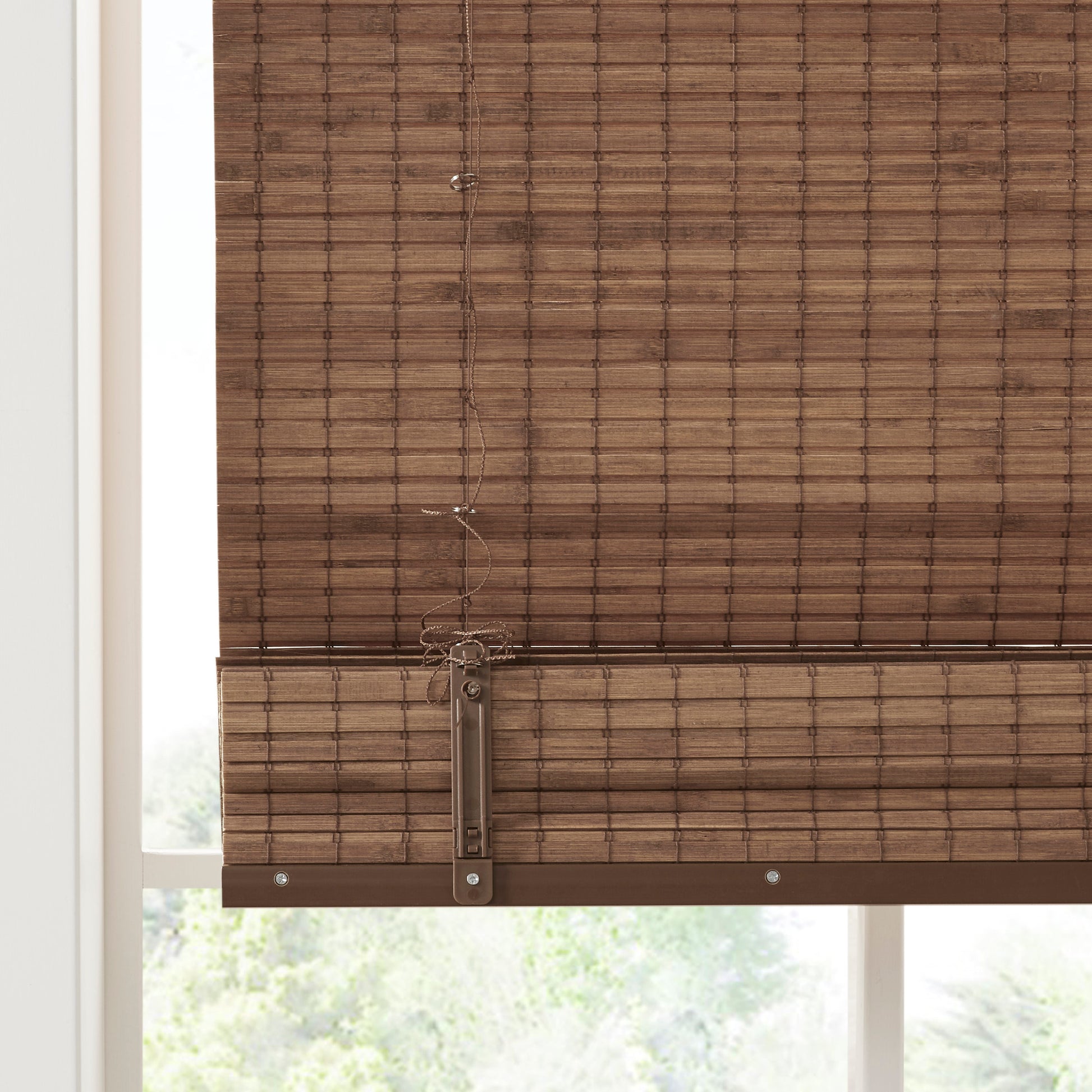 Madison Park Bamboo Light Filtering Roman Shade 64"L