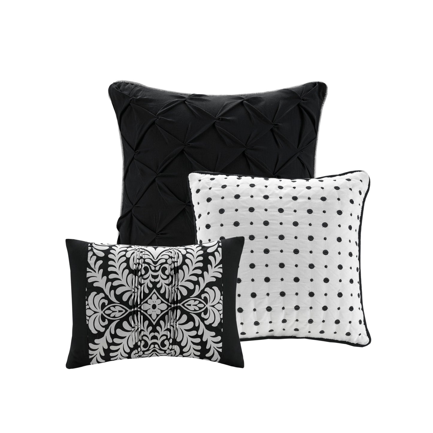 Madison Park 6 Piece Printed Cotton Quilt Set with Throw Pillows