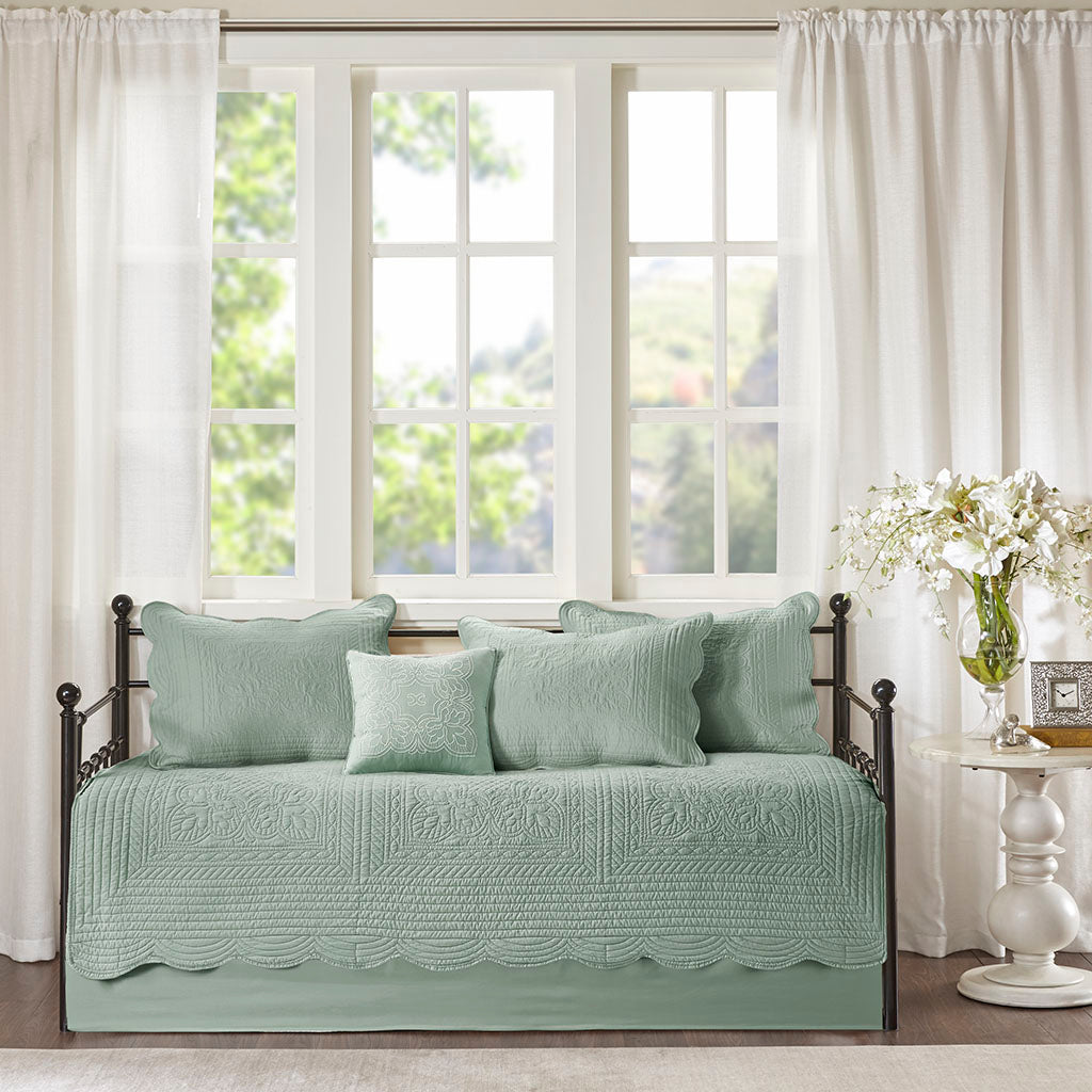 Madison Park 6 Piece Reversible Scalloped Edge Daybed Cover Set