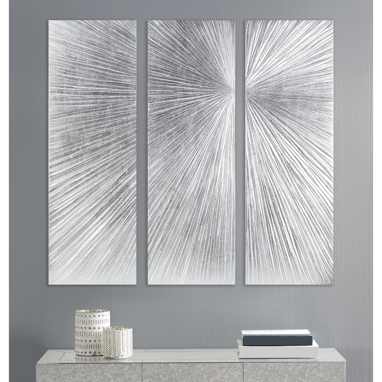 Madison Park Signature Hand Painted Triptych 3-piece Dimensional Resin Wall Art Set