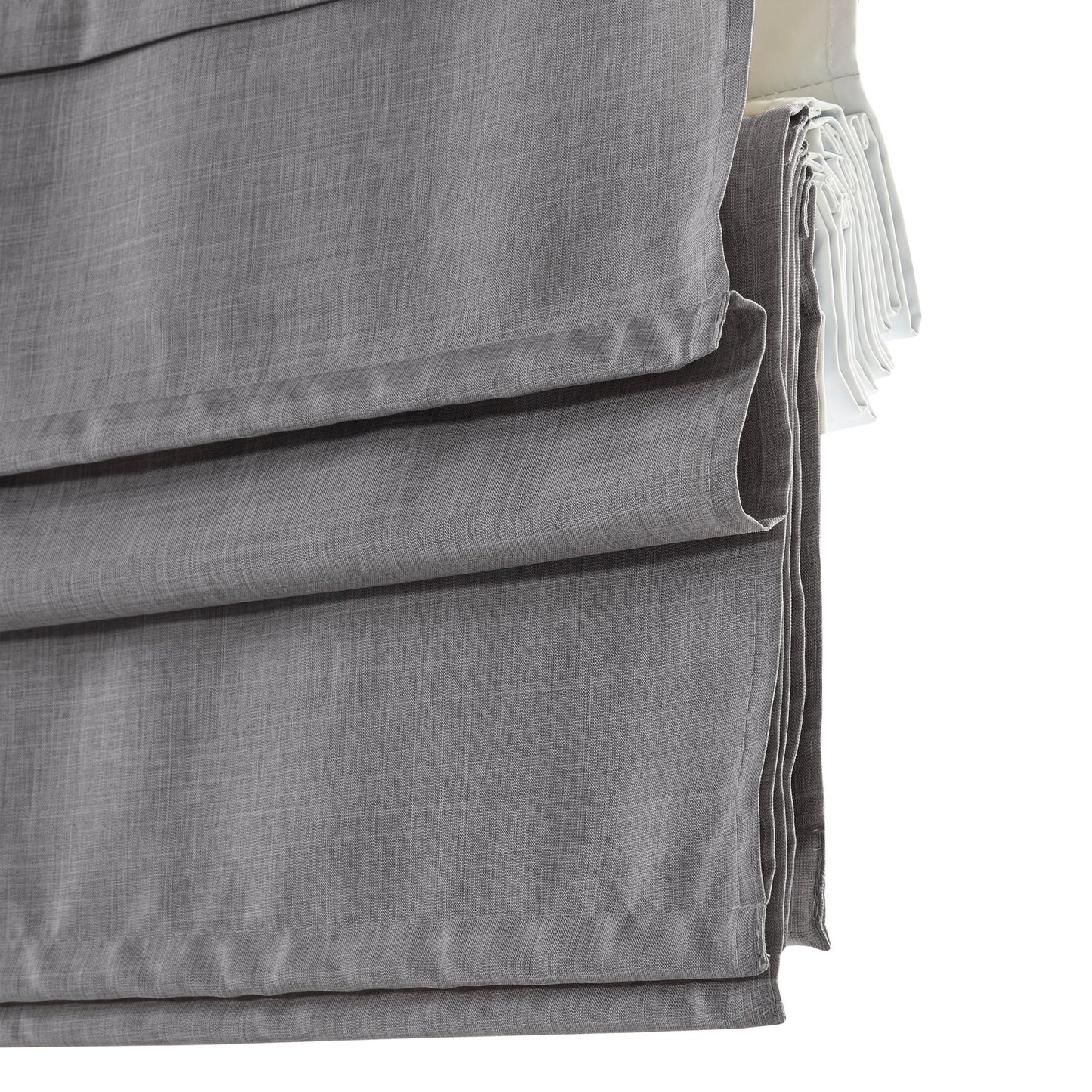 Madison Park Faux Linen Cordless Total Blackout Roman Shade