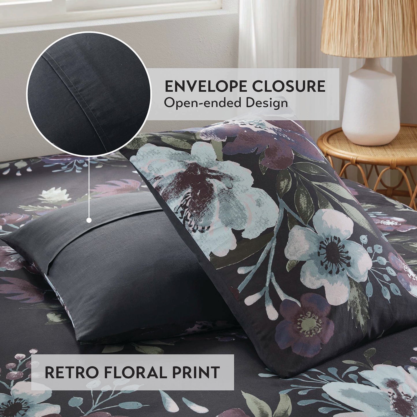 Madison Park 3 Piece Cotton Printed Comforter Set