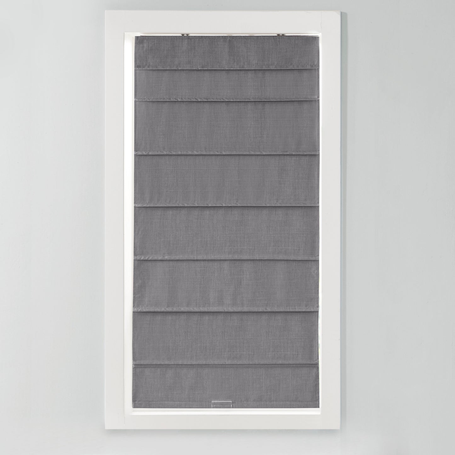Madison Park Faux Linen Cordless Total Blackout Roman Shade