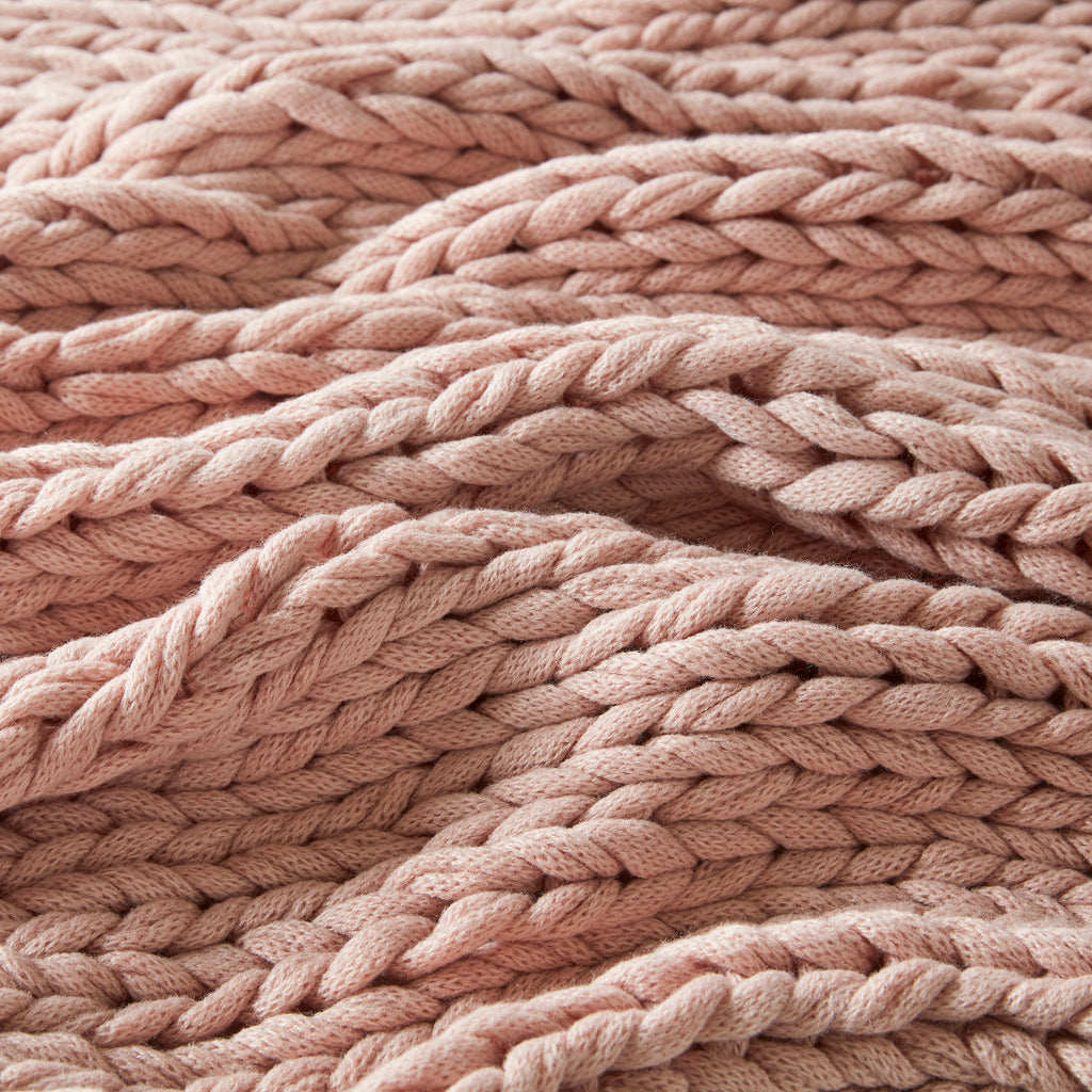 Madison Park Hand Made Chunky Double Knit Throw Blanket