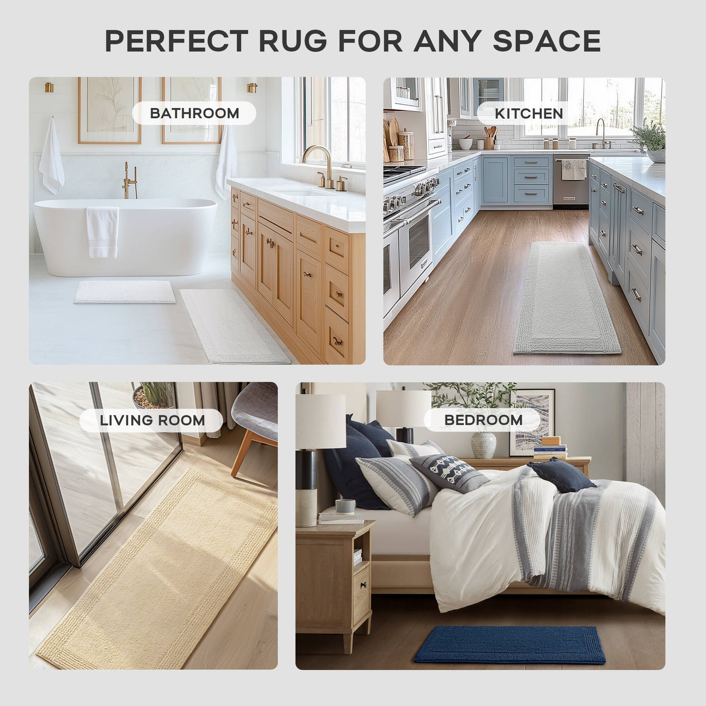 Madison Park Signature 100% Cotton Tufted 3000 GSM Reversible Bath Rug