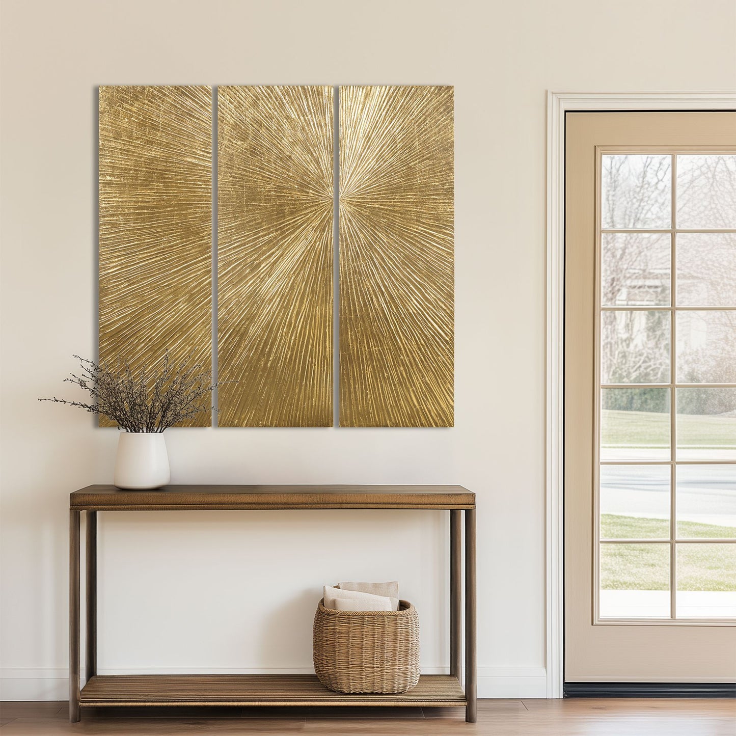 Madison Park Signature Hand Painted Triptych 3-piece Dimensional Resin Wall Art Set