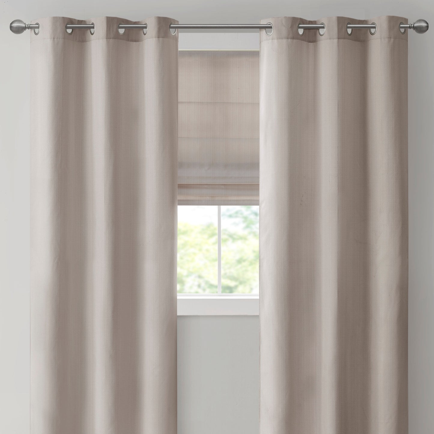 Madison Park Basketweave Room Darkening Cordless Roman Shade