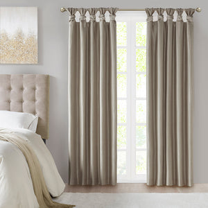 Emilia Twist Tab Total Blackout Window Curtain Panel