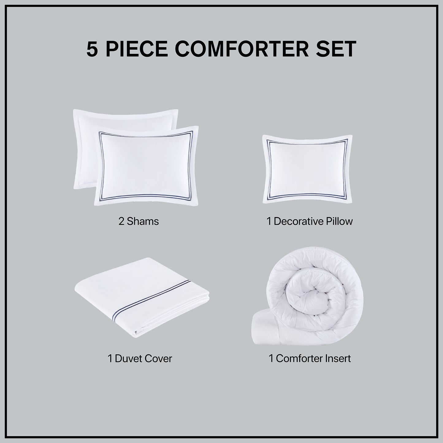 Madison Park Signature 100% Cotton Sateen Embroidered Comforter Set