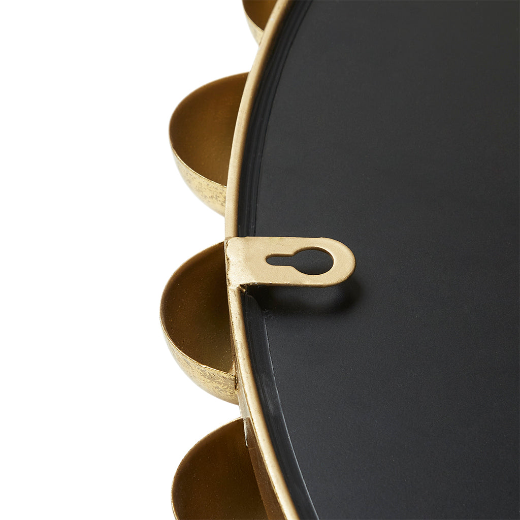 Madison Park Signature 36" Large Decorative Round Wall Mirror with Beaded Metal Frame