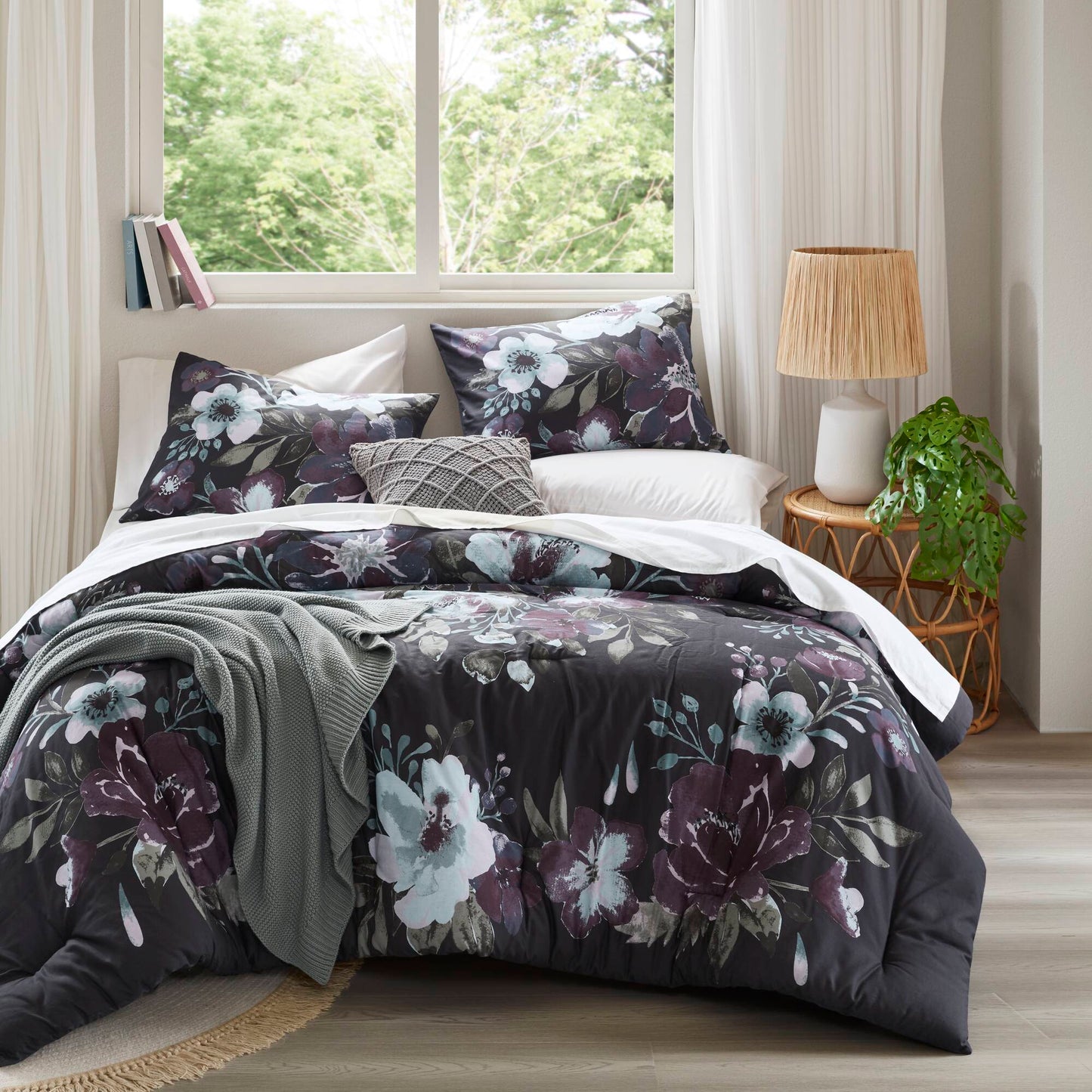 Madison Park 3 Piece Cotton Printed Comforter Set