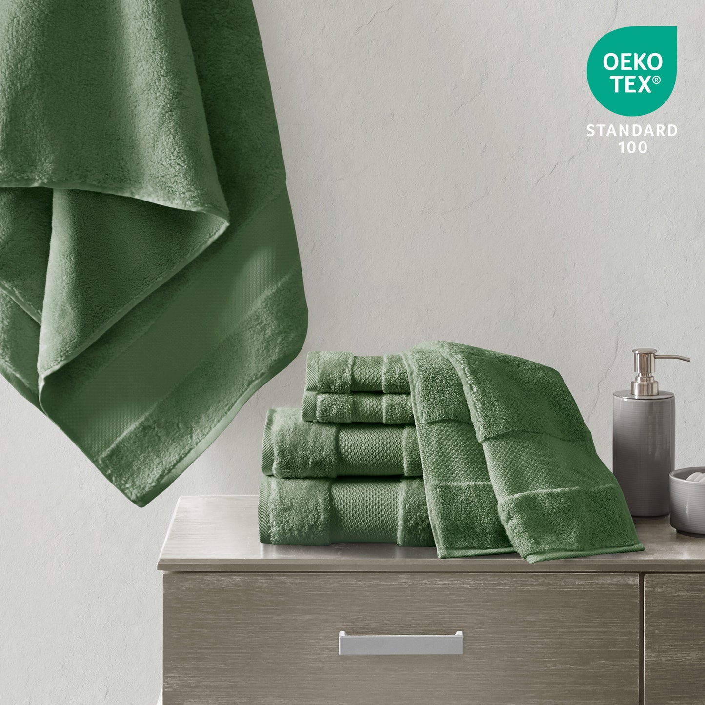 Madison Park Signature Cotton 6 Piece Bath Towel Set
