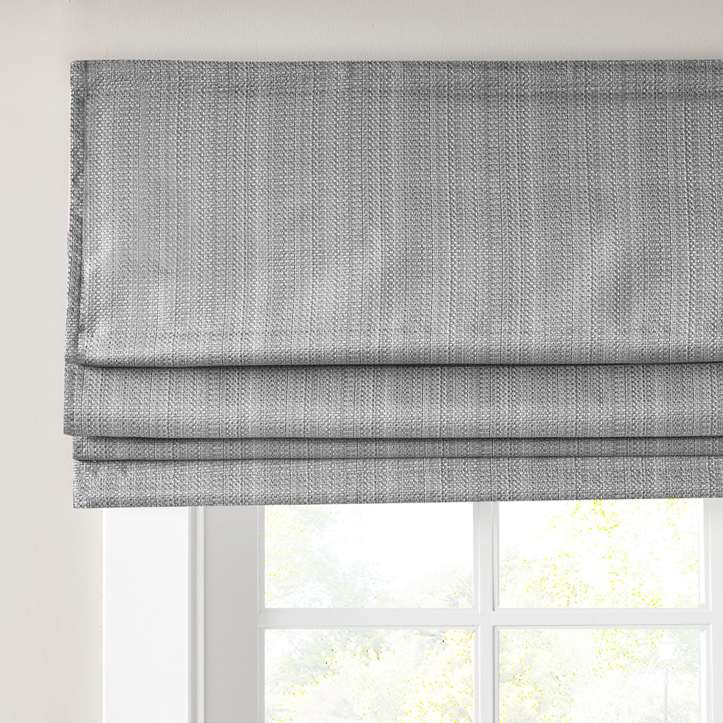 Madison Park Basketweave Room Darkening Cordless Roman Shade