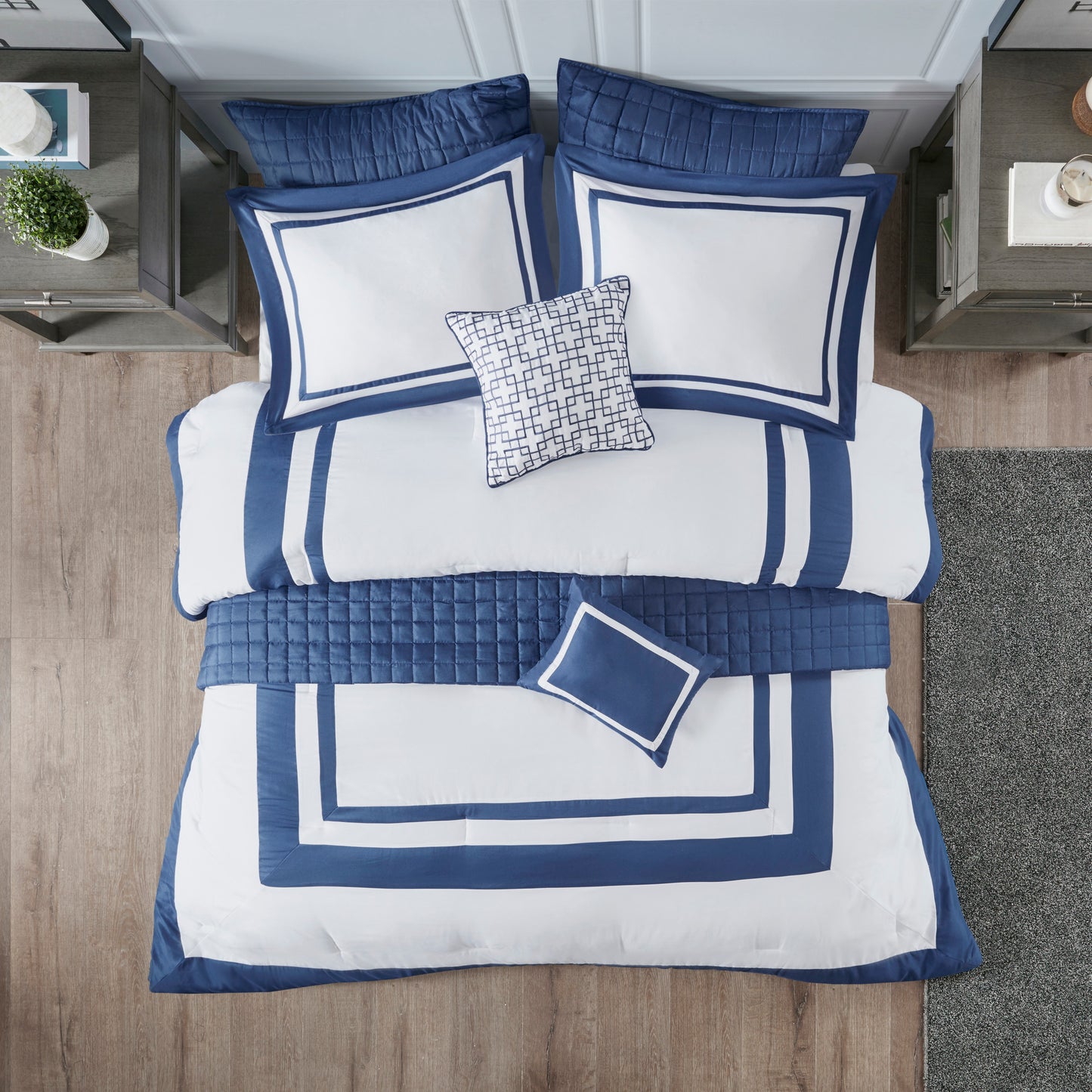 Madison Park 8 Piece Comforter and Quilt Set Collection