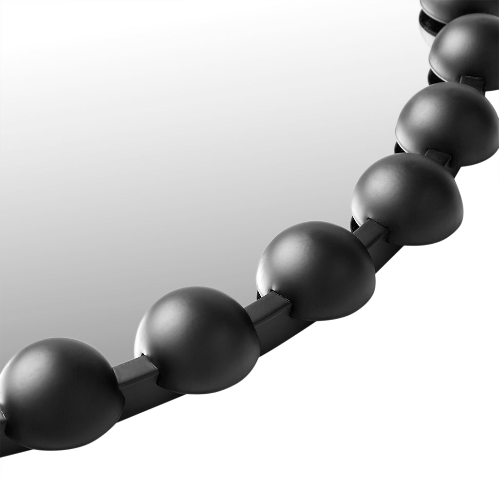 Madison Park Signature 36" Large Decorative Round Wall Mirror with Beaded Metal Frame