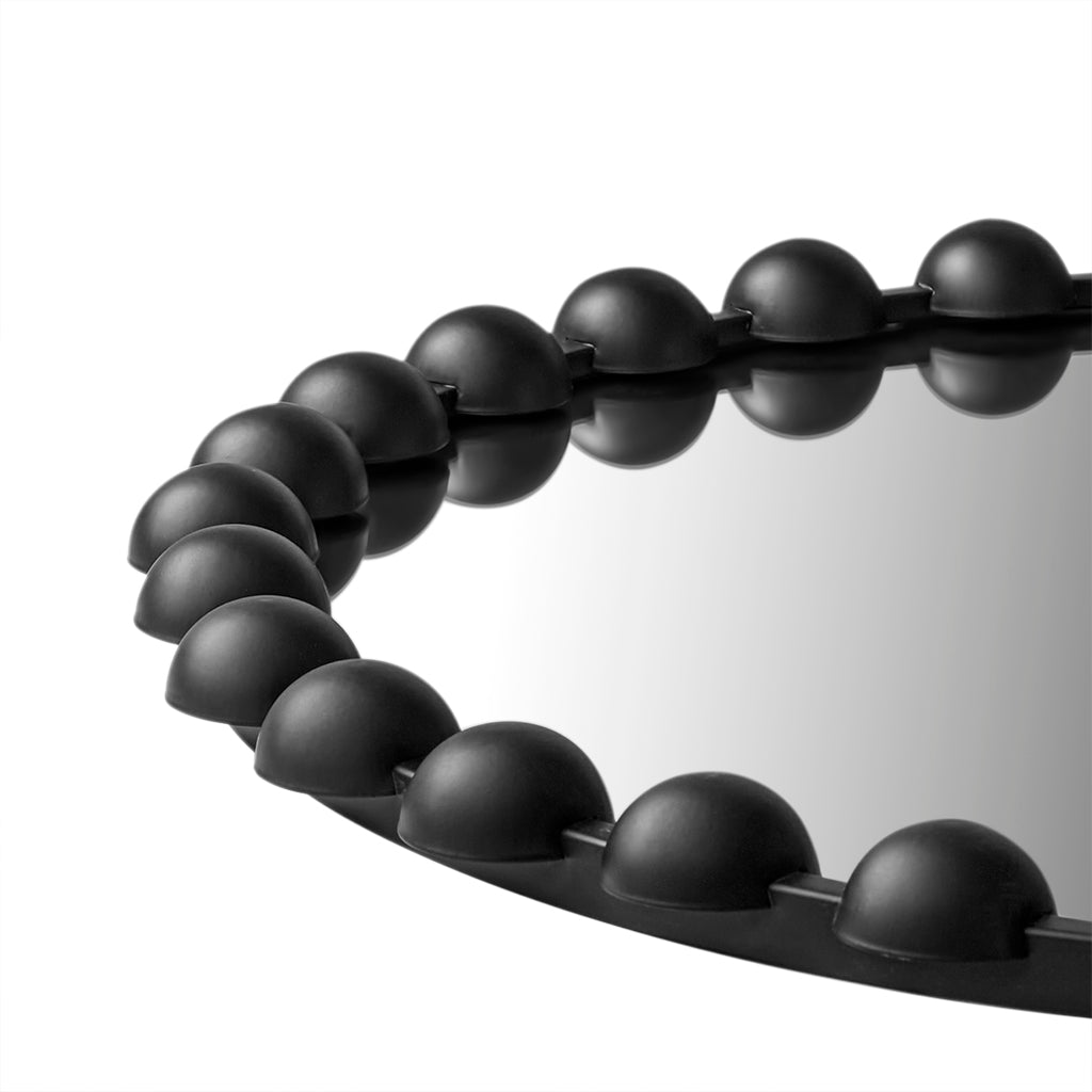 Madison Park Signature 36" Large Decorative Round Wall Mirror with Beaded Metal Frame