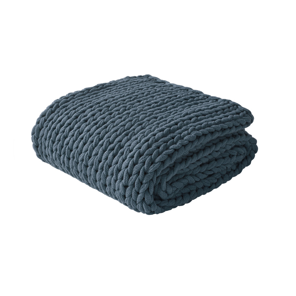 Madison Park Hand Made Chunky Double Knit Throw Blanket