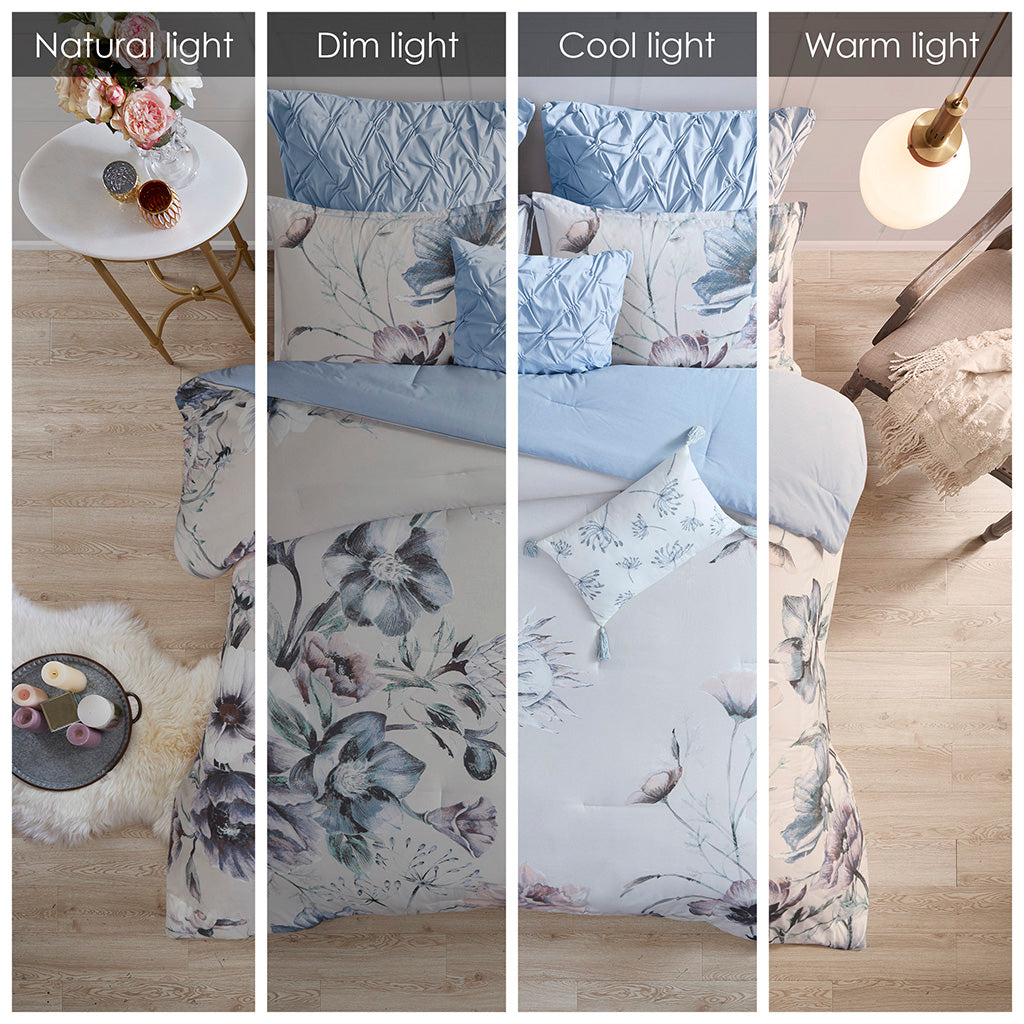 Madison Park 8 Piece Cotton Printed Comforter Set