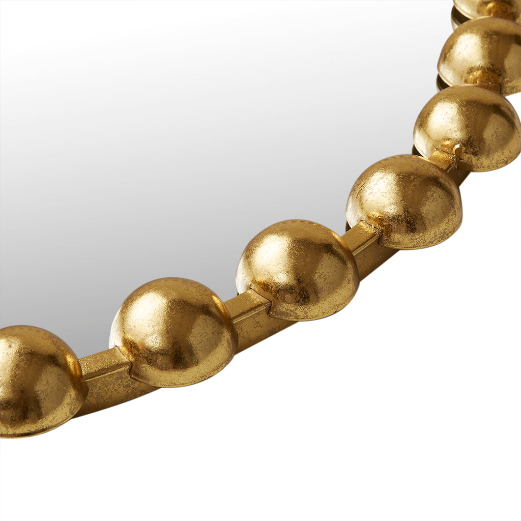 Madison Park Signature 36" Large Decorative Round Wall Mirror with Beaded Metal Frame