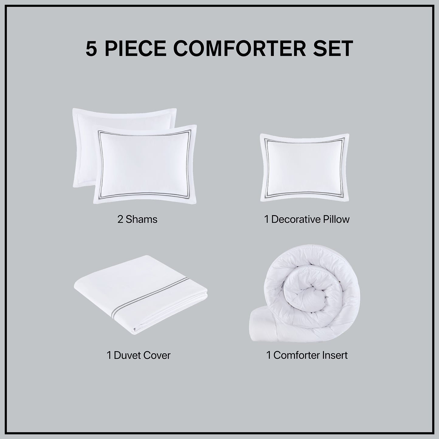 Madison Park Signature 100% Cotton Sateen Embroidered Comforter Set