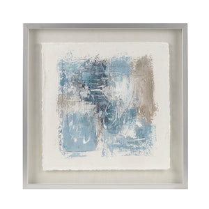 Ashlar Hand Painted Abstract Framed Glass and Matted Wall Art