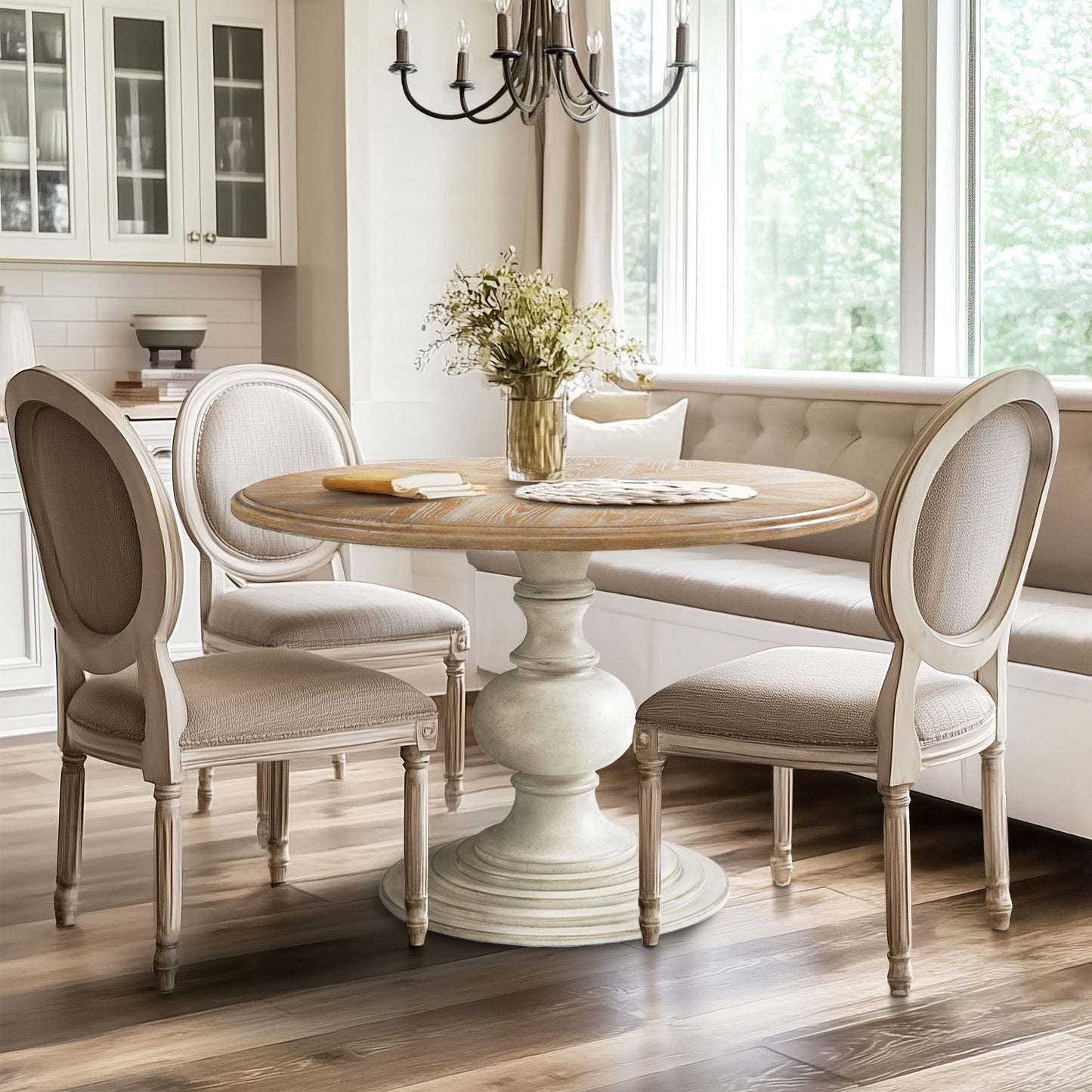 Madison Park 46" Round Pedestal Dining Table