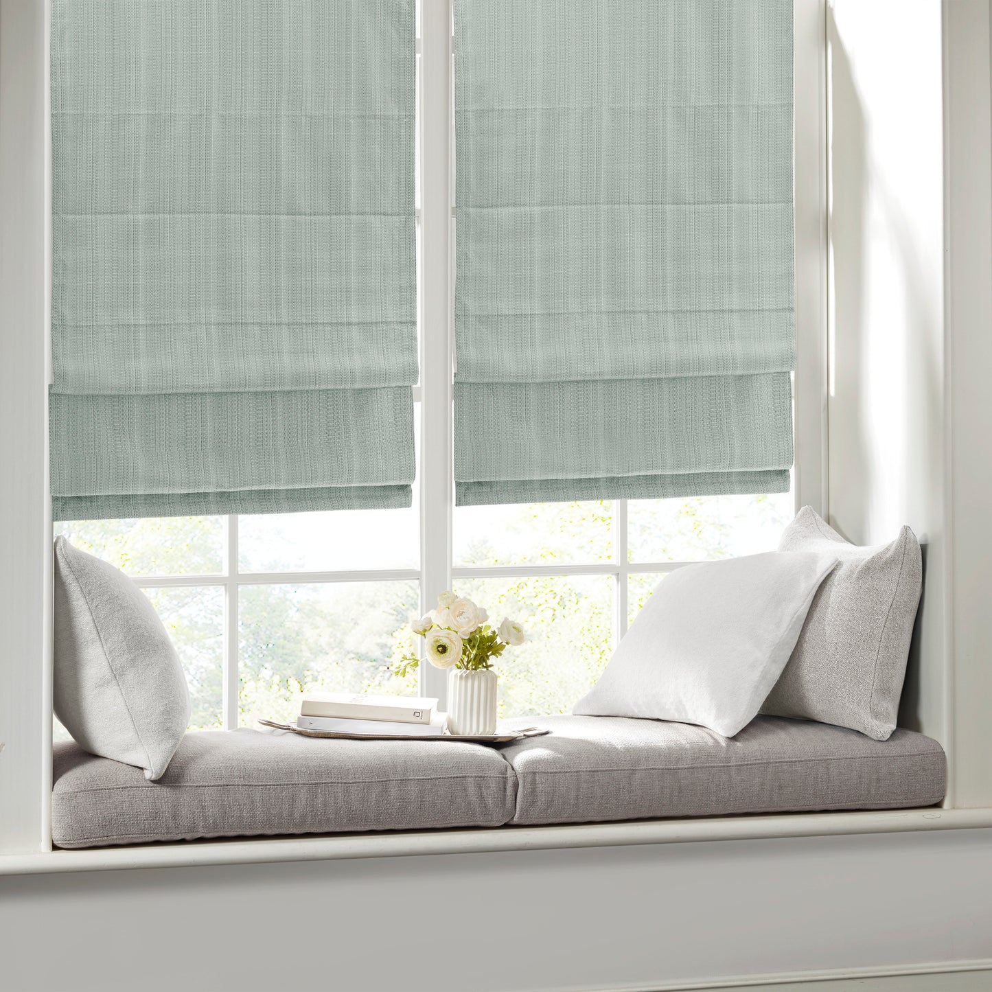 Madison Park Basketweave Room Darkening Cordless Roman Shade