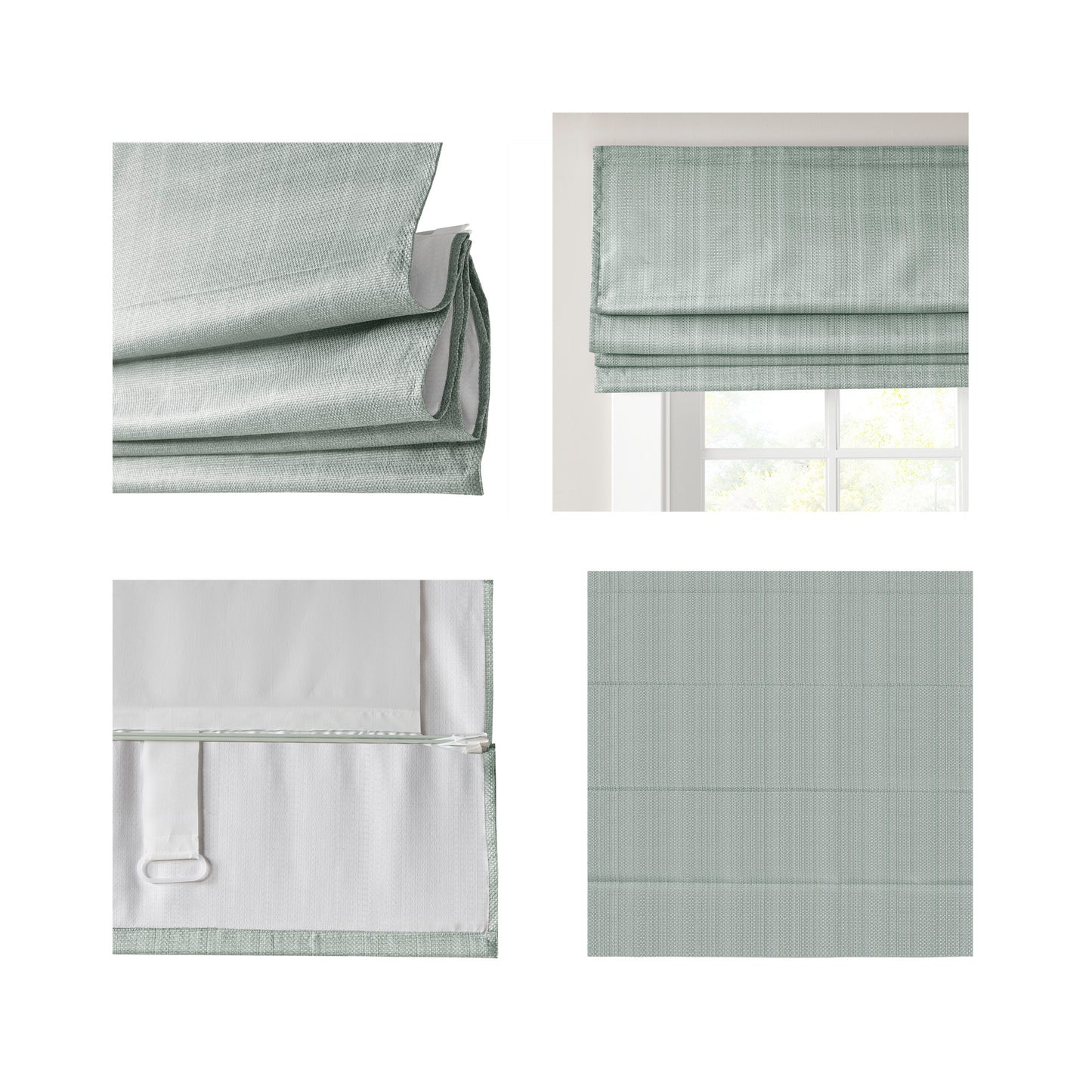 Madison Park Basketweave Room Darkening Cordless Roman Shade